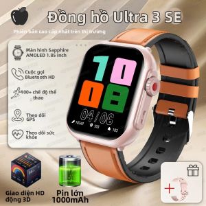 GUHUAVMI | Đồng Hồ Thông Minh GPS Ultra 3 Dành Cho Nam Và Nữ Màn Hình AMOLED Theo Dõi Nhịp Tim Gọi Bluetooth Chống Nước Dây Đeo Thể Thao Với Hơn 100 Chế Độ