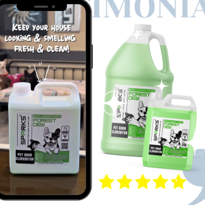B1T1 Sparks Pet: FOREST DEW Enzyme Pet Deodorizer & Odor Neutralizer for Dog & Cat Mess (1 Gallon)