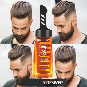 Men’s Hair Styling Gel & Comb Spray 260ml – 3-Second Styling with Natural Finish | Humidity-Resistant for All-Day Hold | Ideal for Ponytails & Undercuts