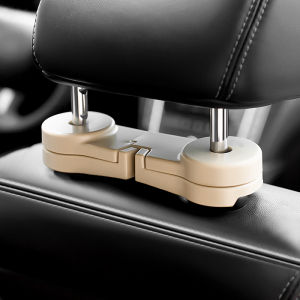 Car Invisible Double-Head Hook Seat Back Multifunctional Storage Double Hook Pillow Rod Creative Small Hook Car Interior Supplies
