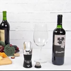 Professional Wine Decanter Pourer with Filter and Base Quick Sobering Wine Whisky Aerator Dispenser Wine Accessories