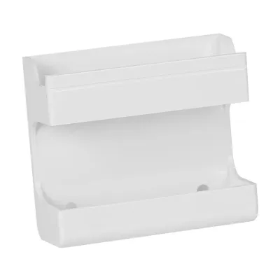 Giá Đỡ Điện Thoại Gắn Tường Màu Trắng Không Cần Khoan Tích Hợp Đế Sạc Kèm Giá Đỡ Đa Năng Hộp Đựng Điều Khiển Từ Xa Dán Chắc Chắn.