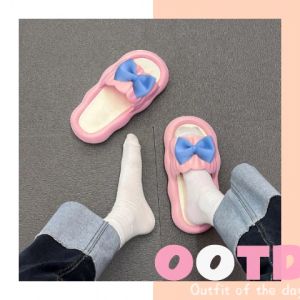 QXshop แบ๊วกรุ๊บ🍎รองเท้าแฟชั้น รองเท้าแบบสวมผญทรงสวยพื้นนิ่ม ใส่สบายสุดสีสันน่ารักโทนพาทเทลมากแม่แถมโบว์ใหญ่ๆจึ้งงๆให้ไปอิ๊กกซื้อโล