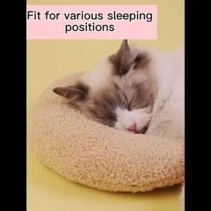 [Ready Stock] Pet Cat Neck Pillow U-shaped Dog Neck Protector Pet Bed Accessories Neck Support Washable U-Shape Pets Cotton Soft Pillows