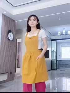 Korean Version Breathable Apron kitchen cooking sleeveless apron stain stain stain overalls apron