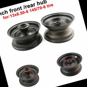 6inch Front/Rear Rims for 50cc 70cc 90cc 110cc ATV Go Kart Buggy Razor Scooter Lawn Mower 13X6.50-6 145/70-6 Tires Wheels Parts