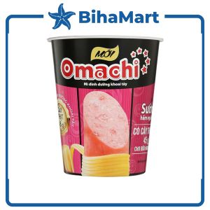 [LY LẺ] - MASAN - Mì ly Omachi có CÂY THỊT THẬT hương vị Sườn Hầm Ngũ Quả (113g/ly) - Mì ly khoai tây ăn liền