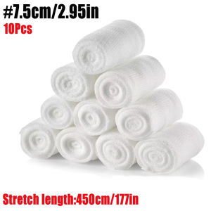 10 Rolls Breathable Gauze Bandage Rolls,Flexible & Secure Fit Multipurpose Mummy Bandage