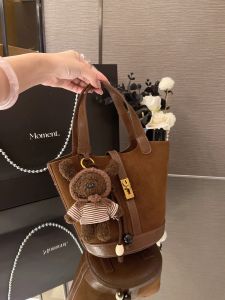 MY&FSNH | Popular Matte Leather Womens Bag Single-shoulder and Crossbody Bucket