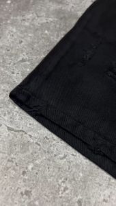 Celana Jeans Pendek Pria Sobek Warna Hitam Snow Size 28 29 30 31 32 33 Termurah Kekinian