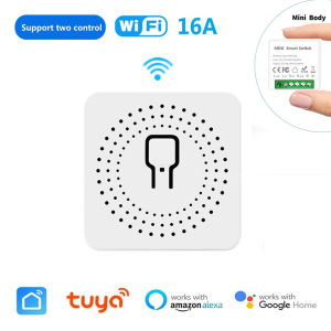 16A MINI Wifi DIY Smart Switch Home 2-way Control Relay Smart LIfe APP Control Remotely Timer Works With Alexa Google Home Alice