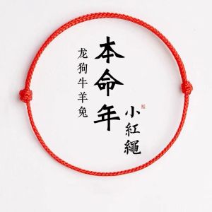Birth Year Little Red Rope Protective Bracelet Safe Good Luck Carrying Strap Anklet for Women Student Couple Minimalist Creative Foot Chain
