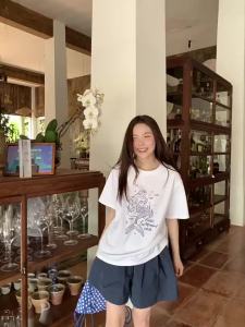 Mermaid Print Short Sleeve T-Shirt Cotton