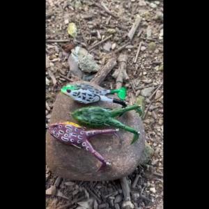3pcs Soft Frog Bait Artificial Wobblers For Pike Trolling Snakehead Swimbait Double Propellers Legs Carp Fishing Lures TopWater