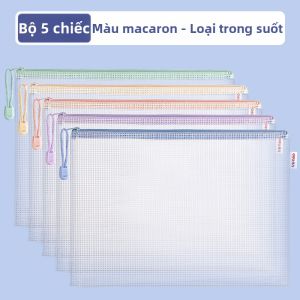 deli | Túi Đựng Tài Liệu A4 Chống Nước Trong Suốt Phân Loại Chủ Đề