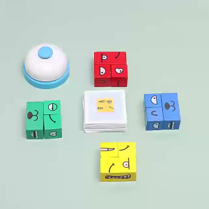 เล่นเสริมพัฒนาการ รูบิคเปลี่ยนใบหน้า บล็อกไม้ Face Change Rubik's Cube - พร้อมส่ง