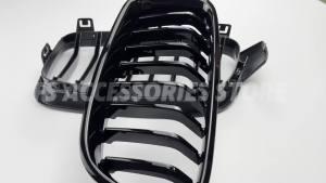 F30 Car Front Bumper Racing Grille Grill For BMW 3 Series F30 F31 F35 F80 2012 2013 2014 2015-2018 Glossy Black Kidney Grills