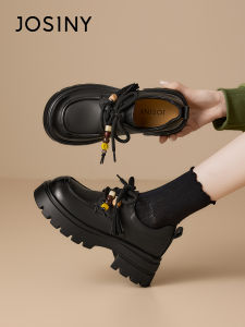 Josiny | Thick Heel Platform Elevating Oxford Shoes for Petite Women