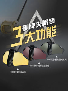 High Definition Fishing Glasses Outdoor Sunshade Polarized Sunglasses Cap Clip on Clear Vision Fishing Goggles Overwatering Glasses