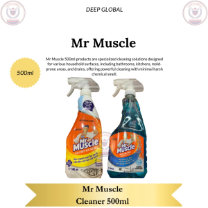 Mr Muscle Kitchen Cleaner 500ml - Powerful Cleaning Solution for Household Surfaces including Bathrooms Kitchens Mold-Prone Areas and Drains