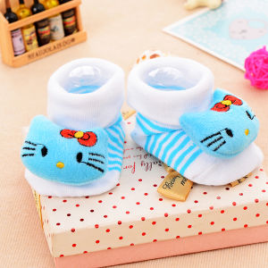 Kaos Kaki Bayi Boneka Karakter 3D Sepatu Bayi Lucu TANPA Rattle Anti Slip Murah Baby Sock Import B112-113