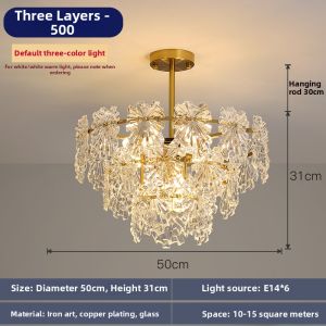 Elegant French Snowflake Design Modern Chandelier
