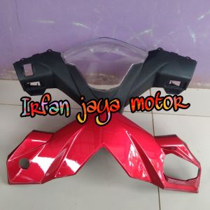 Batok kepala depan belakang plus mika speedometer km honda beat karbu merah 2008 2012