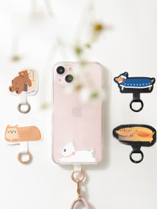Ultra-Thin Mobile Phone Lanyard Clip Cute Cat Pendant Wrist Strap Adjustable Crossbody Neck Rope EKAX Brand Nylon Braided Material