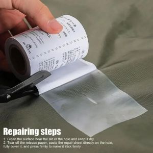 [HODR] TPU Transparent Repair Patch Waterproof Tape for Tent Raincoat Boat Air Mattress Swimming Ring Leak Fix Outdoor Gear