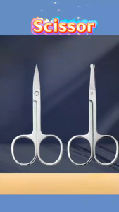 1Pcs Stainless steel Eyebrow scissors /Nose hair scissors Pointed /Round Head Beauty Trimmer cutter nail cutter