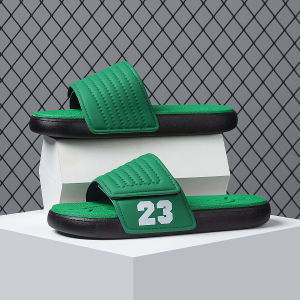 Mens Slippers Adjustable Magic Tape Anti-slip Soft Bottom Wide Fit Healing Footwear Casual Slip-On Sandals for Swollen Feet