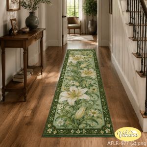 VIKAMA Christmas-Themed Corridor Runner Rug Retro European Christmas Market Townscape Non-Slip Floor Mat Entryway Home Decor