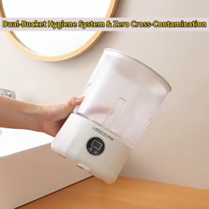 Wireless Rechargeable Mini Washing Machine Double Detachable Barrel Portable Compact Washer For Socks Underwear Ideal For Travel Dorm & Household Daily Use