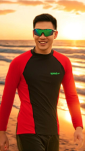 Bộ Đồ Bơi Nam Tay Dài/Ngắn Kèm Quần Lửng Chống Nắng UPF 50+ Vải Thun Lạnh Co Giãn 4 Chiều Đi Biển Bơi Lội (Nhiều Size)