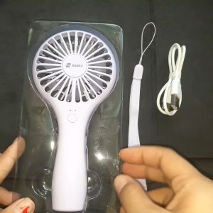 G784 ORIGINAL KIPAS ANGIN MINI FAN PORTABLE TANGAN CAS CHARGER SANEX TYPE C TIPE LAMPU LED RGB GARAN