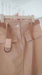 Chân váy kaki lưng cao dành cho nữ kèm dây đai chân váy jean ngắn thời trang mùa hè thiết kế mẫu mới hiện đại