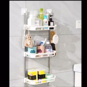 Multilayer Stable Toilet Bathroom Kitchen Storage Rack Shampoo Soap Organizer