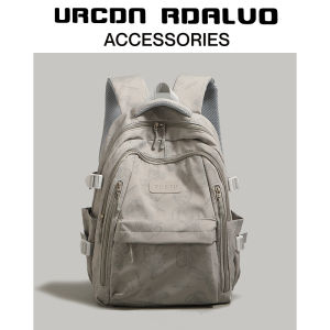 UR Cartoon Bear Print Backpack Large Capacity Travel School Bag for Junior And High School Students New 2025 Model Nylon Material