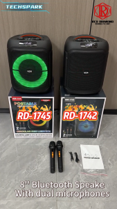 RD-1745 Bluetooth Speaker With RGB Light 40W Powerful Sound Big Size Portable Party Speaker Super Bass Speaker Bluetooth 5.3
