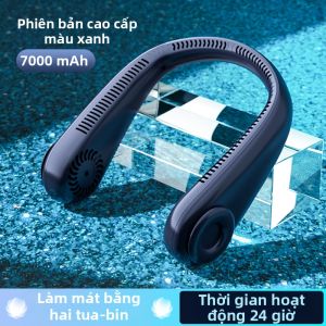 Quạt Cổ Cầm Tay Không Cánh Mini 2023 USB Làm Mát Không Khí Không Có Lá Quạt Cổ Tay Cầm Mát Mẻ Cho Mùa Hè