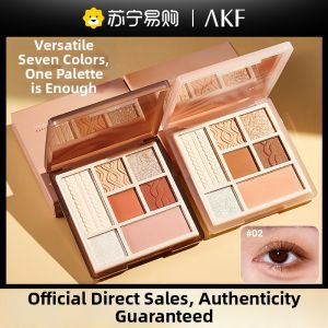 AKF Seven Color Matte Eyeshadow Palette Female Multi-Use Long-lasting Flagship Product Non-smudging Eye Makeup Tool