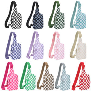 【New Arrival】 Casual Plaid Crossbody Bag for Men Women Lightweight Durable Travel and Work Bag