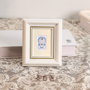 Mini 3-Inch Tabletop Photo Frame ID Card Portrait Frame Rectangular Resin Material Simple Modern Style Home Decoration Frame