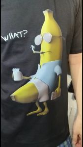 Kaos Pria Premium 3 Dimensi Tshirt Oblong Animasi What Banana Katun 24s 100 by Hans & Co