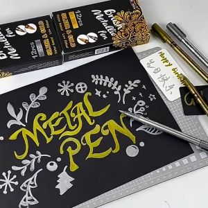 SPIDOL METALLIC Craftwork & Kaligrafi Tinta Emas Permanent (Gold) & Silver (Anti Air)