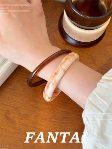 FANTAI Nhựa Acrylic Vòng Tay Nữ Không Đều Tối Giản Màu Lạnh Trung Quốc Phong Cách Vintage Phụ Kiện Thời Trang Tươi Ra