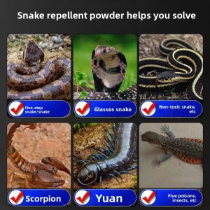 MONLEYTA | Long-Lasting Powerful Sulfur Snake Repellent Powder Outdoor Essential Effective Against Snakes Rainproof Yellow Flowing Bear Yellow
