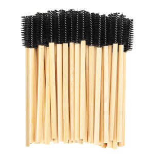 50/100 Cây Cọ Mascara Tay Cầm Tre Cọ Chải Mi Cho Dụng Cụ Dán Mi & Cọ Chải Lông Mày Phụ Kiện Trang Điểm