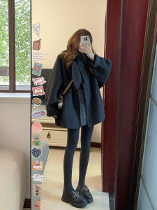 XUECAIQI | Warm Thick Winter Set Wool Coat & Scarf