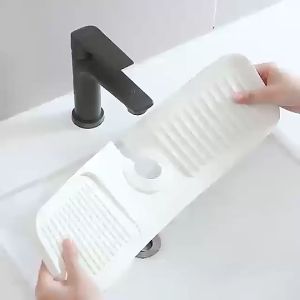 Kitchen Silicone Faucet Mat Sink Water Splash GuardDraining Pad Dish Drying Mats Sink Mat Drying Mat for Kitchen Counter
